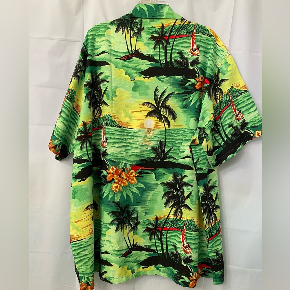 Tropical Green Hawaiian Shirt - Picture 2 of 6